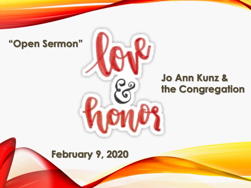 Open Sermon: Love, Honor, and Micah 6:8